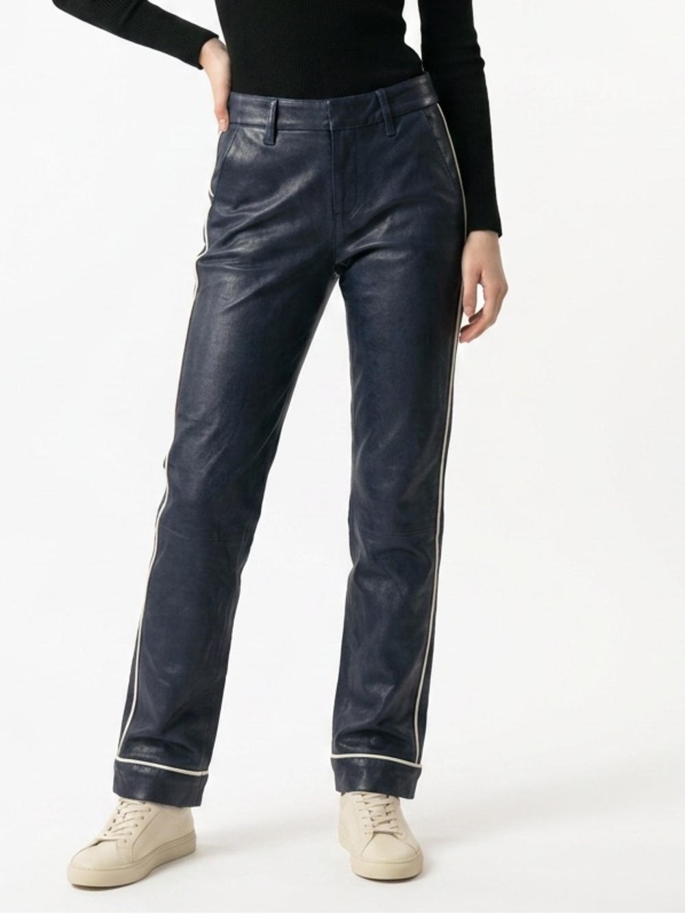 NWOT Frame 100% LAMB LEATHER blue LIMITED EDITION pants sz 26
